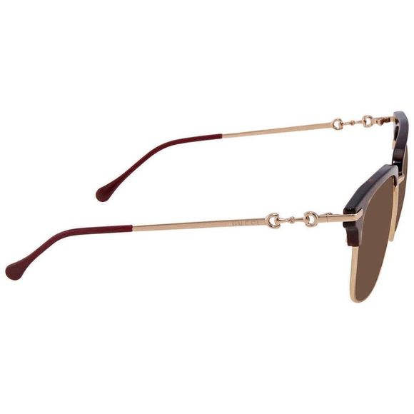 NEW Gucci Brown Rectangular Men's Sunglasses - Picture 3 of 4